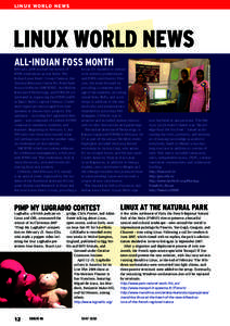 LINUX WORLD NEWS  LINUX WORLD NEWS February 2008 marked the month of FOSS conferences across India. The Indian Linux Users’ Group Chennai, the