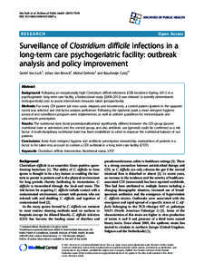 Surveillance of Clostridium difficile infections in a long-term care psychogeriatric facility: outbreak analysis and policy improvement