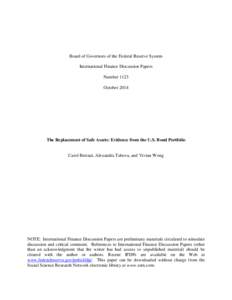 The Replacement of Safe Assets: Evidence from the U.S. Bond Portfolio
