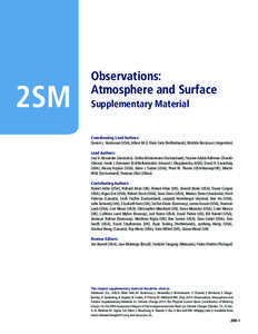 2SM  Observations: Atmosphere and Surface Supplementary Material