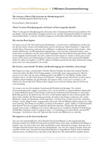 www.ConnectedMarketing.de  1-Minuten-Zusammenfassung The Anatomy of Buzz (“Die Anatomie der Mundpropaganda“) Wie man Mundpropaganda-Marketing erzeugt Emanuel Rosen, 2000, Doubleday “Buzz” ist immer Mundpropagand