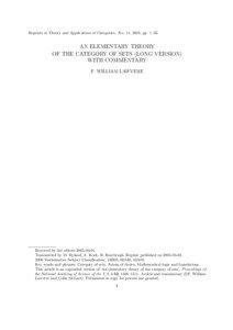 Reprints in Theory and Applications of Categories, No. 11, 2005, pp. 1–35.  AN ELEMENTARY THEORY