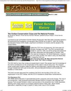 Looking Back: The Civilian Conservation Corps and The Nationa...