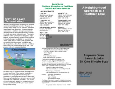 No/Low Phosphorus Fertilizer Brochure
