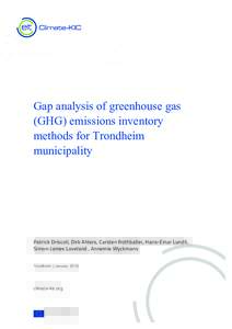 Gap analysis of greenhouse gas (GHG) emissions inventory methods for Trondheim municipality