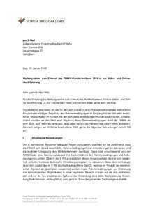 per E-Mail Eidgenössische Finanzmarktaufsicht FINMA Herr Dominik Witz LaupenstrasseBern