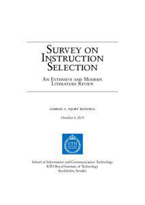 Survey on Instruction Selection