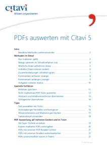 PDF-Dateien mit Citavi 5 auswerten
