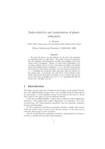 Scale-relativity and quantization of planet obliquities L. Nottale CNRS. DAEC. Observatoire de Paris-MeudonMeudon Cedex France  Chaos, Solitons and Fractals, 9, , 1998