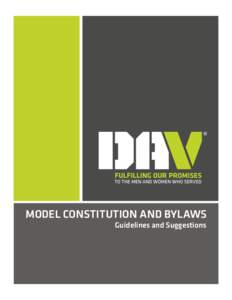 MODEL CONSTITUTION AND BYLAWS Guidelines and Suggestions National Headquarters 3725 Alexandria Pike Cold Spring, KY 41076