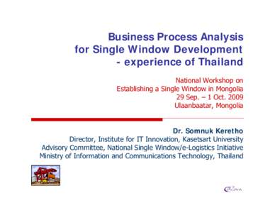 Process Analysis - Case of Thailand