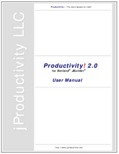 jProductivity LLC  Productivity! – The name speaks for itself