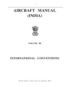 1  AIRCRAFT MANUAL (INDIA)  VOLUME III