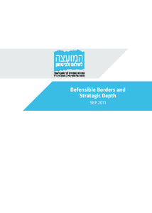 Defensible Borders and Strategic Depth SEP.2011