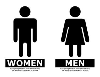WOMEN fuck your gender • www.eminism.org po boxportland orMEN