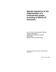Spanish experience on the implementation of a computerized system according to ESA-95 I/O framework.