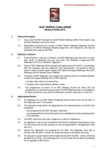 IAAF World Challenge RegulationsIAAF WORLD CHALLENGE REGULATIONS.
