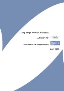 Long Range Inflation Prospects A Report for Paul Ormerod and Bridget Rosewell April 2007