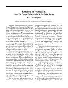Engdahl: Romance in Journalism  1