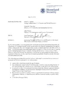 Secretary U.S. Department of Homeland Security Washington, DCHomeland Security