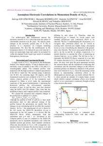 Photon Factory Activity Report 2005 #23 Part BElectronic Structure of Condensed Matter NE1A1/1997G288,2002G188  Anomalous Electronic Correlations in Momentum Density of Al97Li3