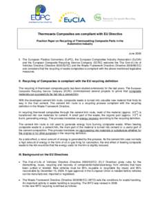 Microsoft Word - Position Paper on Recycling EuPC EuCIA ECRC June 2009