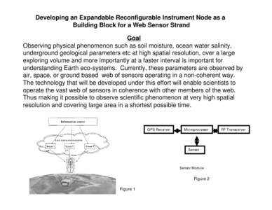 Developing an Expandable Reconfigurable Instrument Node as a Building Block for a Web Sensor Strand Goal Observing physical phenomenon such as soil moisture, ocean water salinity, underground geological parameters etc at