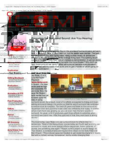 AugustPreparing for Surround Sound: Are You Hearing Things? - iCOM Magazine:07 PM Preparing for Surround Sound: Are You Hearing Things?:
