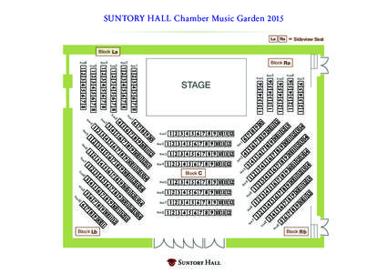 SUNTORY HALL Chamber Music Garden 2015 Ra ＝ Sideview Seat La  Block La