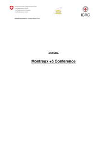 Federal Department of Foreign Affairs FDFA  AGENDA Montreux +5 Conference