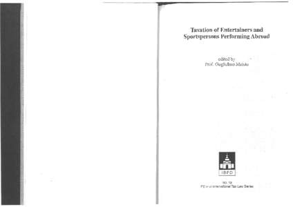 Taxation of Entertainers and Sportspersons Performing Abroad ° edited by Prof. Guglielmo Maisto