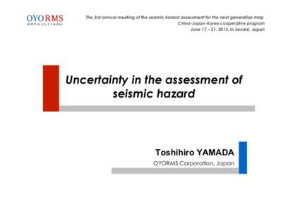 Statistics / Seismology / Earthquake / Japan Meteorological Agency seismic intensity scale / Seismic hazard / Uncertainty / Japan Meteorological Agency / Nankai Trough / Geology of Japan / Geology / Science