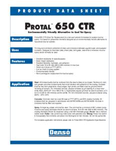 Protal 650 CTR Epoxy - Coal Tar Epoxy Replacement