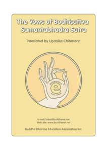 The Vows of Bodhisattva Samantabhadra Sutra Translated by Upasika Chihmann BO