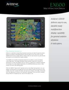 Aircraft instruments / Avionics / Technology / Engineering / Glass cockpit / Avidyne Corporation / ARINC / Multi-function display / Ground proximity warning system / METAR / Weather radar / Radar