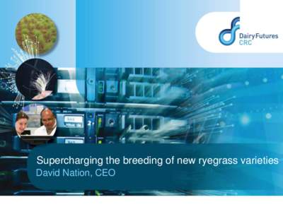 Supercharging the breeding of new ryegrass varieties David Nation, CEO Profile of Dairy Futures CRC Heading