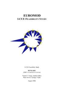 EUROMOD I-CUE FEASIBILITY STUDY I-CUE Feasibility Study HUNGARYTAX-BENEFIT SYSTEM)