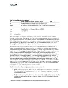 Technical Memorandum \ Robert Gower and Rachel Maloney, NFTA To