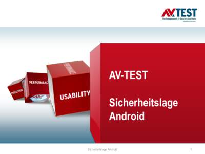 AV-TEST Sicherheitslage Android Sicherheitslage Android  1