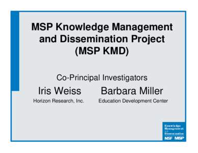 Microsoft PowerPoint - KMD New MSP awardees Final Used.ppt