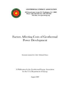 Factors affecting cost of power: