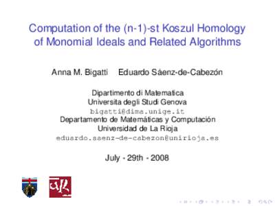 Algebra / Abstract algebra / Mathematics / Homological algebra / Algebraic topology / Koszul complex / Jean-Louis Koszul / CW complex / Homology