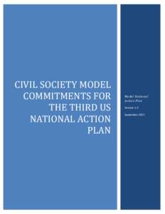 CIVIL SOCIETY MODEL COMMITMENTS FOR THE THIRD US NATIONAL ACTION PLAN