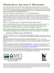The Minnesota Wetland Conservation Act “WCA”