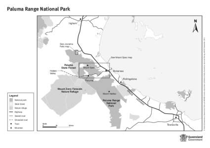 Paluma Range National Park locality map
