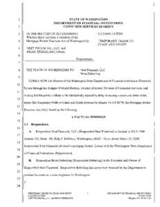 Nest Financial, LLC;  Brian Heberling - Temporary Order to Cease and Desist - C[removed]TD01