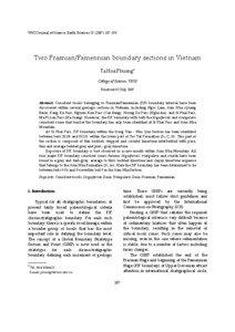 VNU Journal of Science, Earth Sciences 23 (2007) 187‐193   Two Frasnian/Famennian boundary sections in Vietnam 
