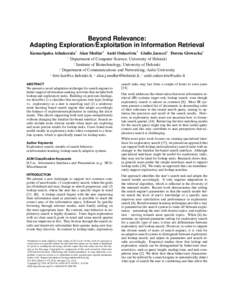 Information science / Information retrieval / Humancomputer interaction / Natural language processing / Internet search engines / Exploratory search / Data mining / User interface / Relevance feedback / Document classification / Usability testing / Search engine