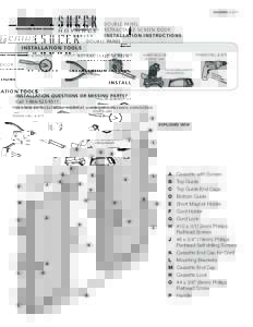   DOUBLE PANEL RETRACTABLE SCREEN DOOR installation instructions