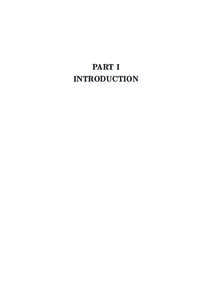 PART I INTRODUCTION Chapter 1  Creation and Development